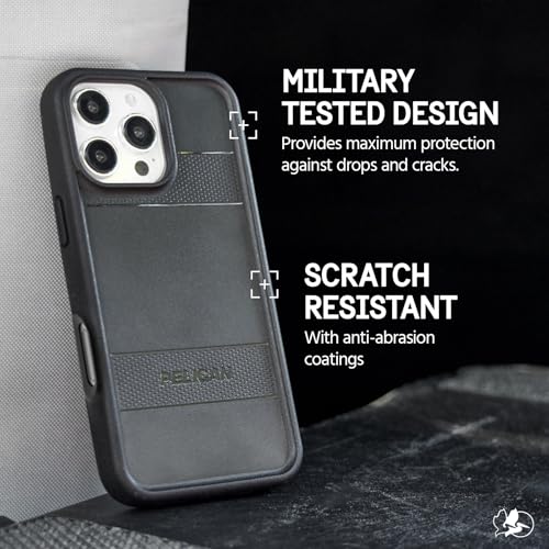 Image of Pelican Protector iPhone 16 Pro Max Case - Rugged MagSafe Phone Case -Black