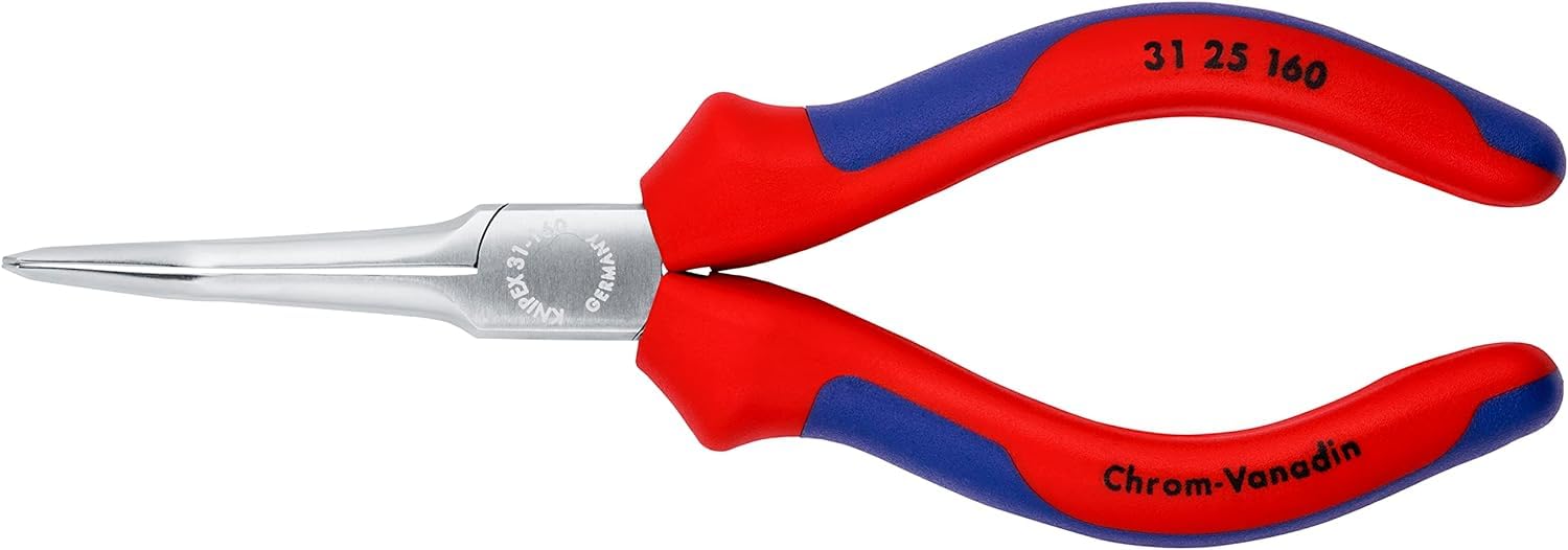 KNIPEX Szczypce chwytające (szczypce chwytające wydłużone) chromowany z osłonkami wielokomponentowymi 160 mm, 31 25 160