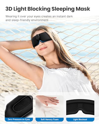 RENPHO Heated Sleep Mask with Bluetooth Headphone,3D Electric Cordless Aroma Eye Mask for Side Sleepers, Warm Compress Eye Mask for Relaxation & Meditation, Ideal Gifts - Image 5