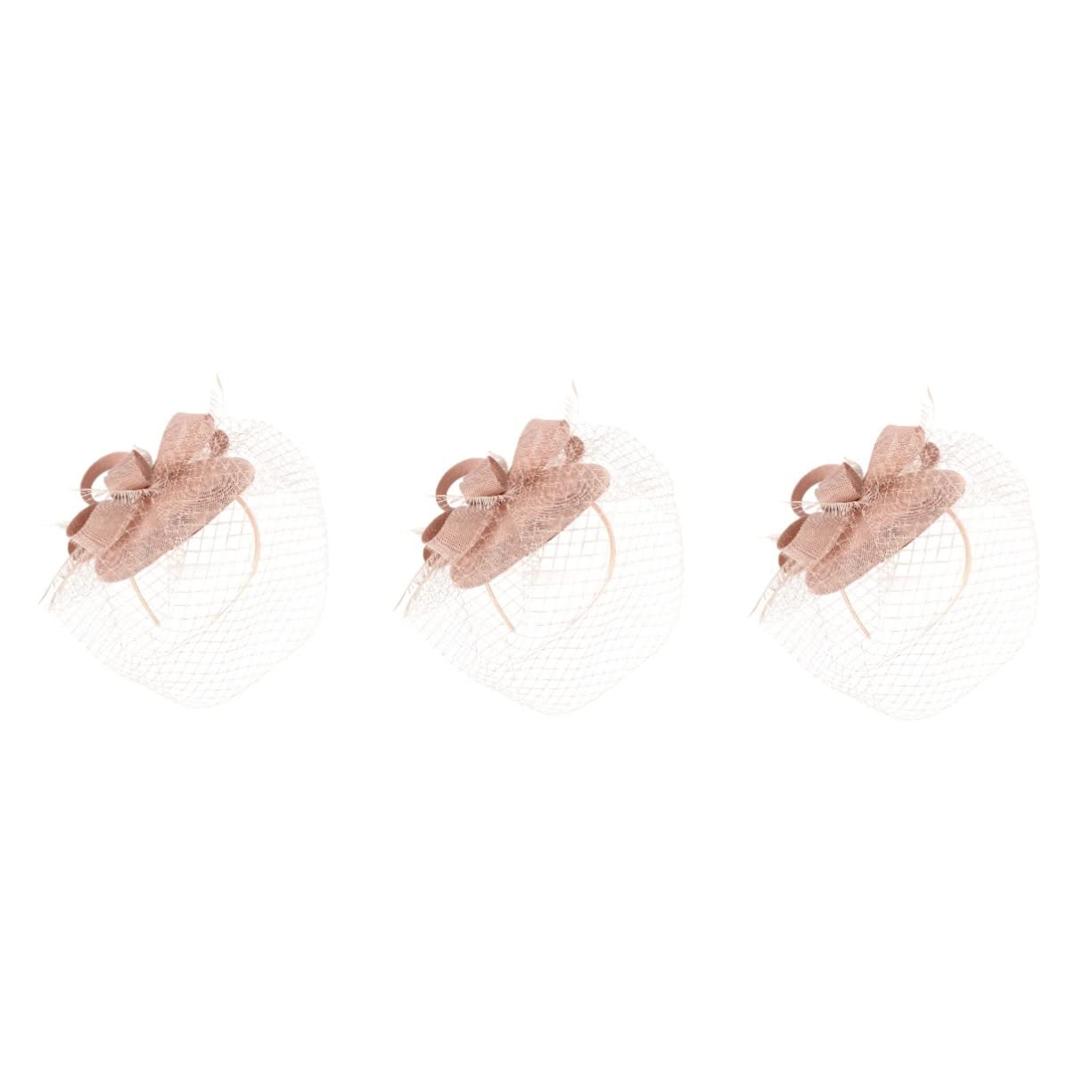 Beavorty 3pezzi Fascinator Rete per Donne Cappello Elegante da Festa per Tea Party e Cocktail Accessorio Femminile Versatile con Fascia e Clip per