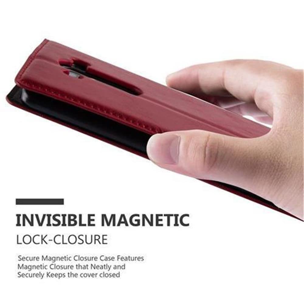Cadorabo Hülle Für LG X Power 3 – Kunstleder Flip-Cover Mit Standfunktion & Kartenfach, Rot