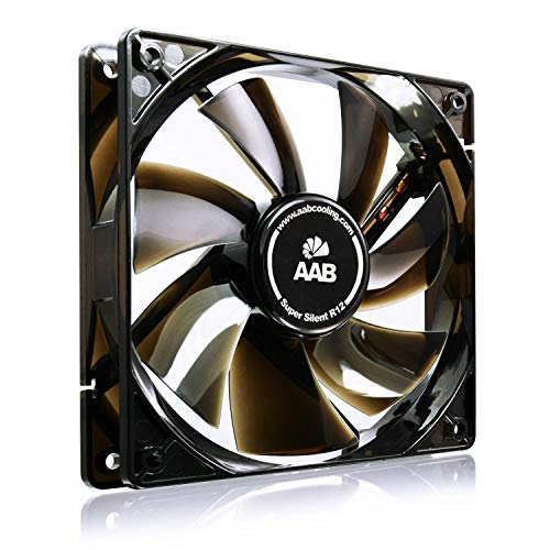 AABCOOLING Super Silent R12-120mm Ventilateur pour Boîtier PC, CPU Processeur Silencieux et Efficace avec 4 Pads Anti Vibrations 12V Ventilation PC 9cm,...