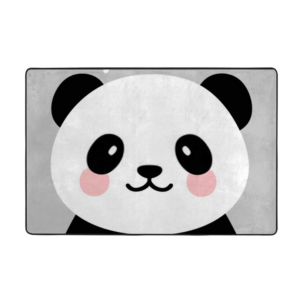 Tapis de salon Panda en velours corail doux pour créer un coin lecture cosy enfant