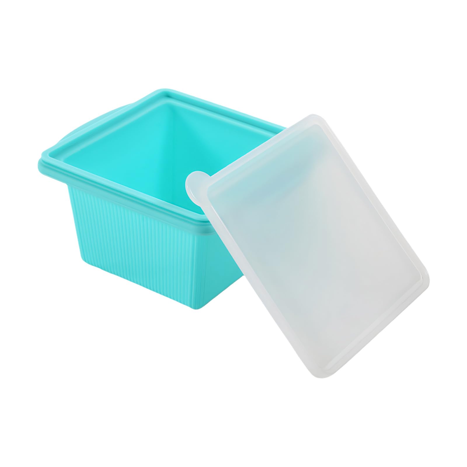 ZEPFJHE Silicone Mold with Metal Frame Cover for Easy Demolding Space Saving Soup Ice for Stable Freezing Large Soup Cubes