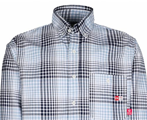Image of TICOMELA Men's FR Welding Shirt Button-Down 7.5oz 100% Cotton NFPA2112 CAT2