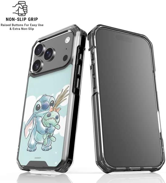Skinit Clear Phone Case Compatible with iPhone 17 Pro - Officially Licensed Disney Lilo and Stitch Stitch and Scrump Design