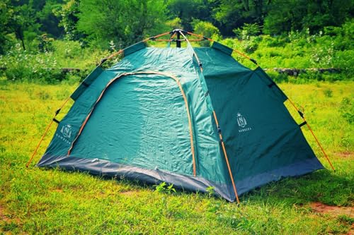 Image of Outdoor Captain Tent Water-Resistant Portable Instant Camping Tent for 1-2 Person Tent (Green)