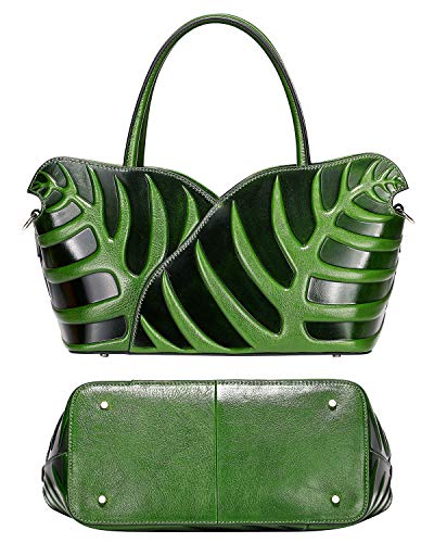 Pijushi Designer Leaf Handbags And Purses For Women Top Handle Satchel Shoulder Bag (22352 Green) #TOP5