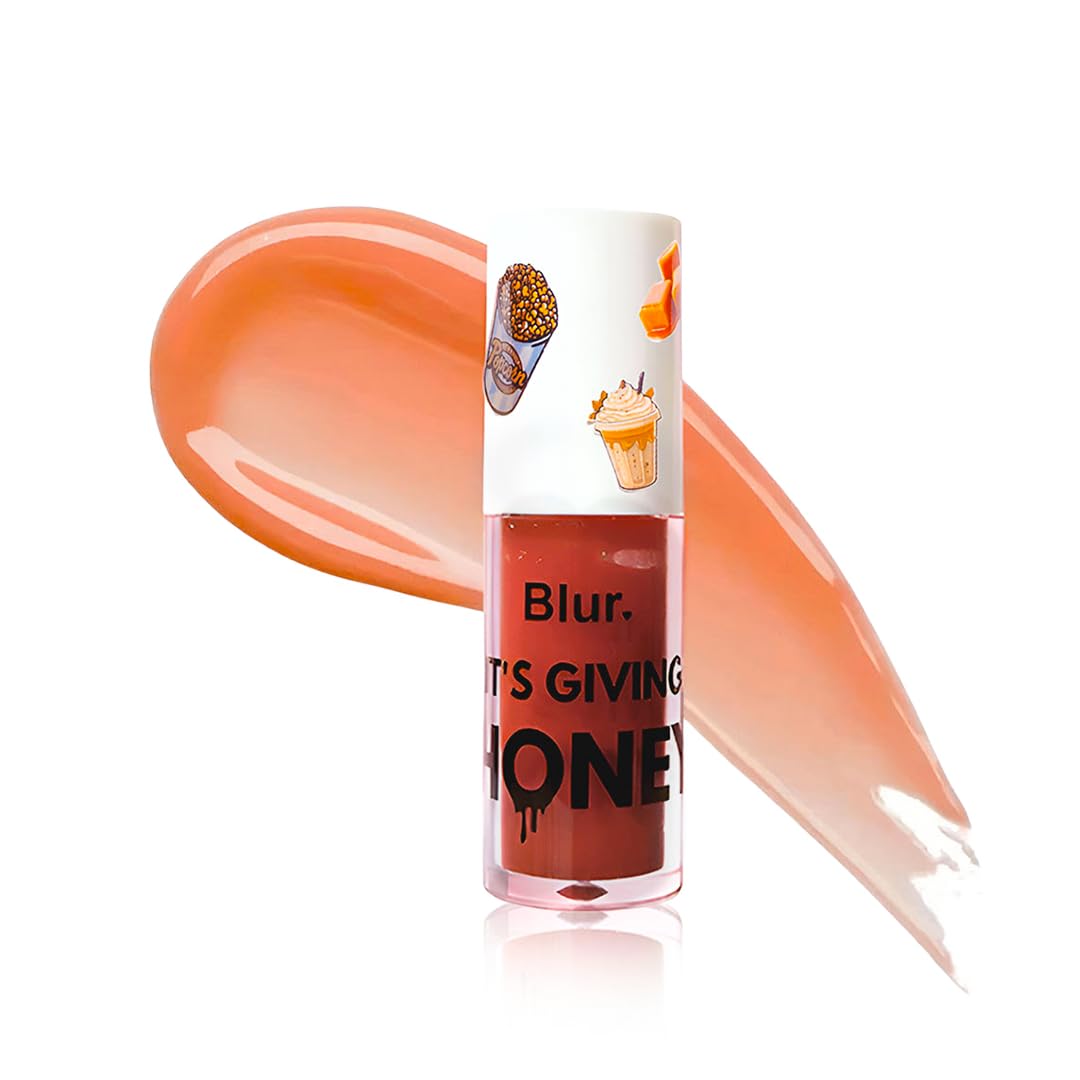 Blur India It's Giving Honey Deep Tint Lip Oil, 5 ml, with Coconut Oil, Glossy Hydrating Brown Tint for Pigmented Lips (Hazelnut)-image-23