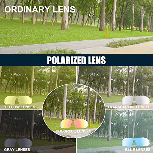 IPSXP lunettes de soleil de sport polarisées avec 5 lentilles interchangeables, lunettes de cyclisme pour hommes et femmes, baseball course escalade pêche conduite golf - Image 7