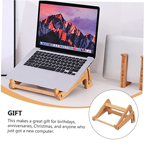 Soporte ajustable para notebook SHOWERORO madera miniatura 5