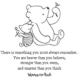 24'x24' Always Remember You Are Braver Than You Believe Stronger Than You Seem and Smarter Than You Think Winnie The Pooh Wall Decal Sticker Color Choices Wall Decal Sticker Art Mural Home Décor Quote