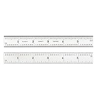 Vista 29 de Regla de acero templado Starrett Spring, con graduación de pulgadas, graduaciones estilo 4R, 1