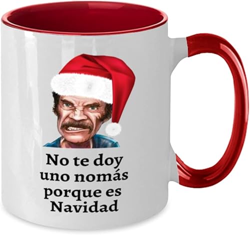 Miniatura 2 de Regalo para navidad taza de cafe 2 colores roja y blanco no te doy una nomas