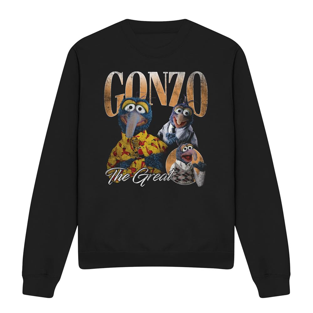 Disney Unisex The Muppets Gonzo Homage Sweatshirt, Black | Size: Small
