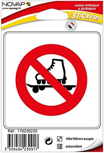 Soft novap – Roller Skate Prohibited Sign – 100 x 100 mm
