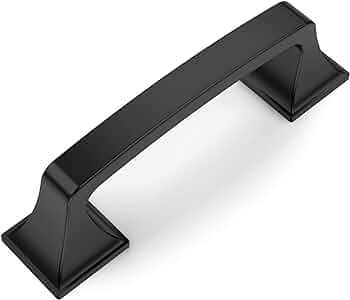 Amerdeco 10 Pack Matte Black 3 Inch(76mm) Hole Centers Kitchen Cabinet Pulls Cabinet Hardware Kitchen Handles for Cabinets Cupboard Handles Drawer Pulls