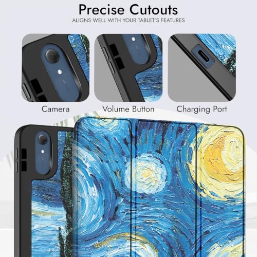 Image of Robustrion Case for Moto Pad 70 Pro 13 inch Cover Case with [Pencil Holder] [Soft Flexible Case] for Motorola Pad 70 Pro 13 inch Cover Case [Auto Sleep Wake Support] - Night