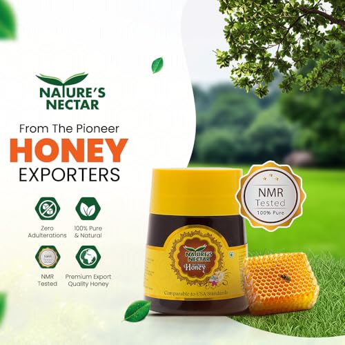 Image of Nature's Nectar Natural Honey | 100% Pure Honey | Plain Honey | 250gm Bottle