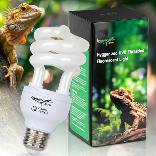 UVB Bulb 5.0 UVA UVB Reptile Light Bulb, 13W UVB Light for Reptiles UVB Lamp for Turtle Frog Snake Chameleon Ball Python Iguana Tank