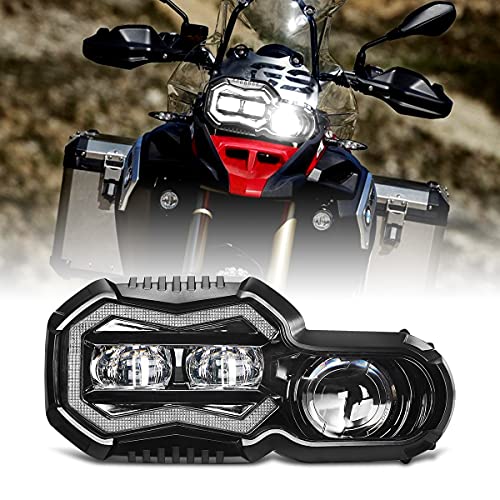 LED Headlight High Low Beam with DRL LED Headlamp Assembly Compatible with BMW F800GS F800GS Adventure F700GS F650GS