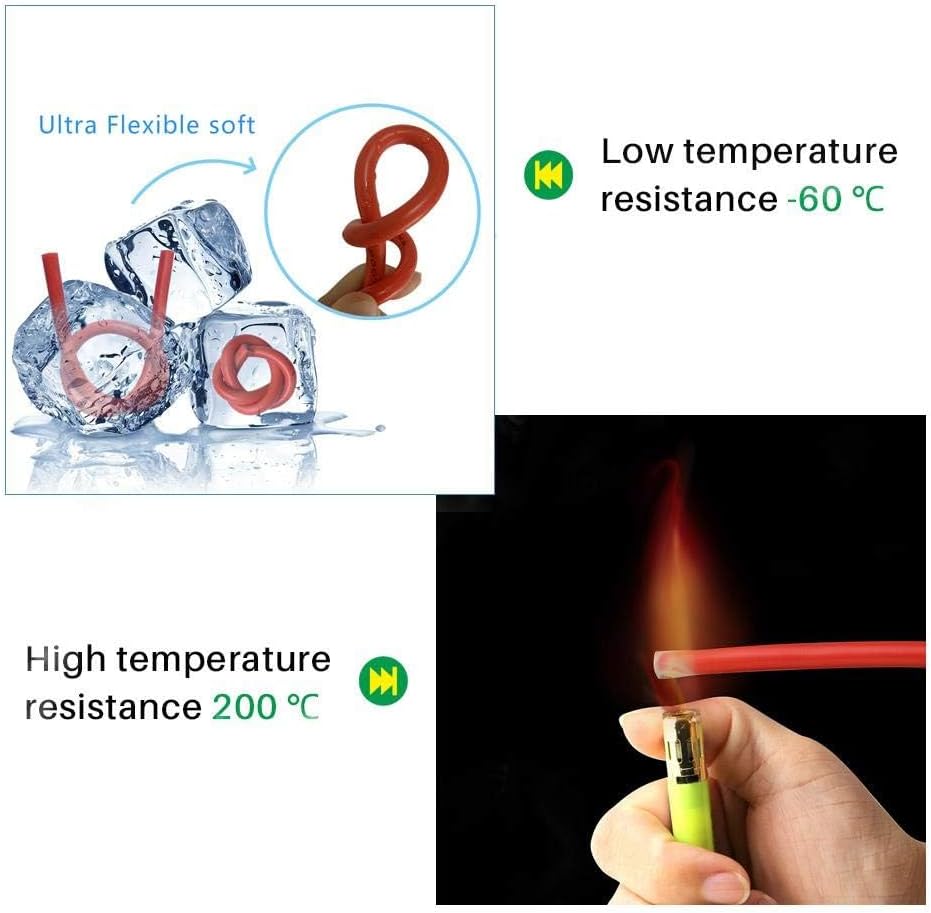 BINNEKER 12 Gauge Silicone Wire Kit 6 Color Red Black White Blue Green Yellow(7m/23ft Each) High Resistant 200 deg C 600V Electronic Wire 12 AWG Stranded Wire 680 Strands Tinned Copper Wire Hook Up