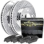 Hart Brakes Front Brakes and Rotors Kit |Front Brake Pads| Brake Rotors and Pads| Ceramic Brake Pads and Rotors |fits 2016-2021 Hyundai Tucson, 2017-2020 Hyundai Elantra, 2017-2020 Kia Sportage