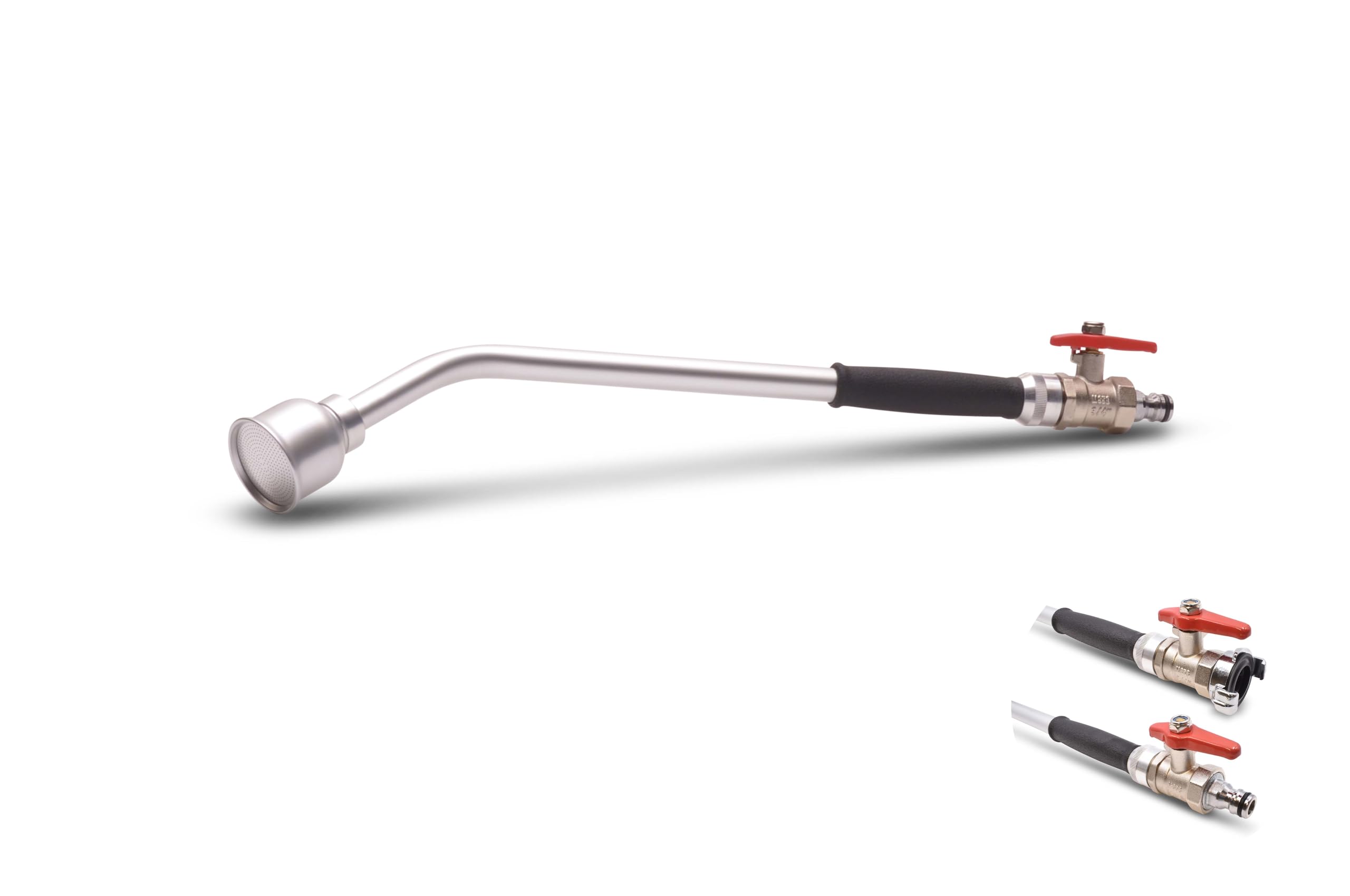 Schlauchmeister 24 ... Wir Leiten's Durch ... Silver Gk/S 400 Professional Garden Spray Gun | Sprinkler | Garden Shower Head | Water Lance | All Metal | Plug-In Connector And Claw Coupling