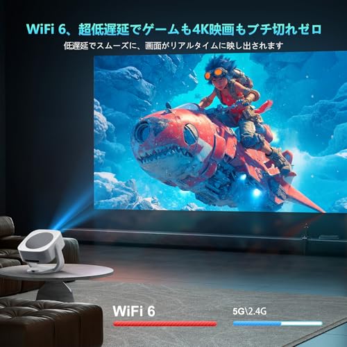 undefined NUTROMO プロジェクター 家庭用【2025年新登場・Android TV搭載・APP利用可能・270°回転】プロジェクター 小型 25000LM 1080P Wi-Fi6 4K対応 天井投影 自動台形補正 Bluetooth5.3 HiFiスピーカー内蔵 ホームプロジェクター 50%ズーム機能 スマホ/パソコン/DVD/Switch/などに対応 操作簡単 日本語取扱説明書 の商品画像 6