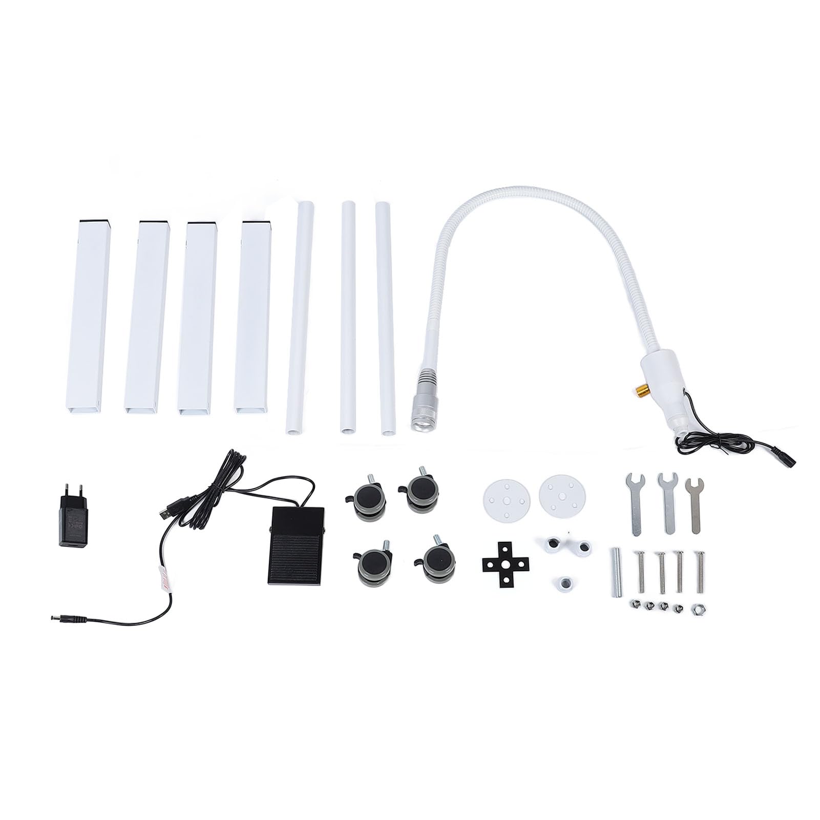Lampe LED pour Extension de Cils, 5W, Flexible, Col de Cygne, avec Commande à Pédale (Prise UE AC100 à 240V 50 60HZ)