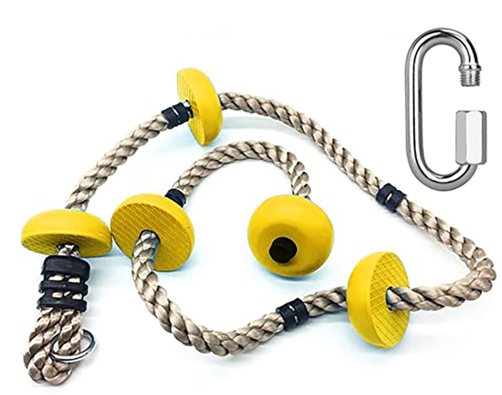 REZNOR 6.5ft Kids Climbing Rope with 5 Yellow Plastic Knots Ideal for Tree Houses and Climbing Frames, Swing Set Backyard Outdoor Play (B09SWYC9Q6) Amazon Price History, Amazon Price Tracker
