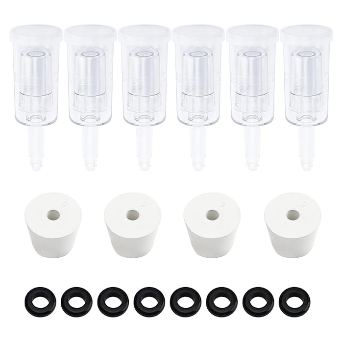 Buy Brewland 6 Packs 3 Piece Airlocks for Fermenting with 6 Stoppers