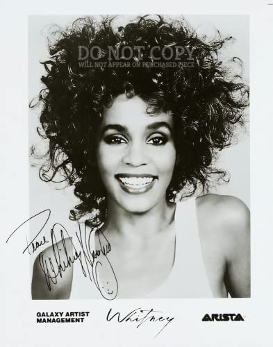 Photographie de Whitney Houston - 20,3 x 25,4 cm - Magnifique portrait - Arista Records - Photo publique - Icône de musique américaine - Photo rare - Affiche...
