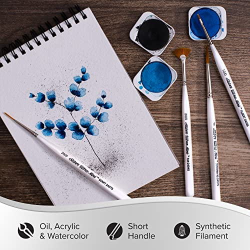 Silver Brush Limited, Ultra Mini, Detail Paintbrushes Set - 12 Piece Set #TOP3
