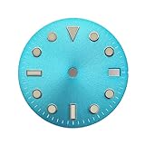 Saharuse 1pc 28.5mm quadrante Blu Verde Luminoso Orologio da Uomo Accessori di Ricambio Adatti al Movimento NH34 NH35(No-2)