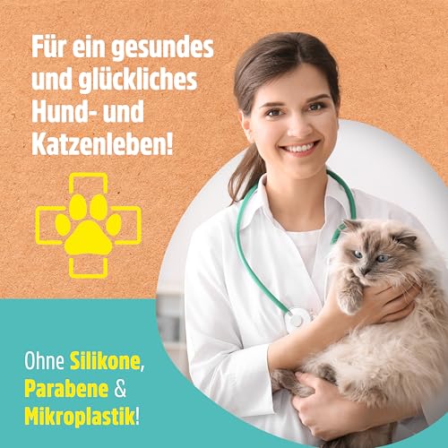 Green Hero Flohshampoo und Zeckenshampoo für Hund & Katze 250 ml | Schützt vor Flöhen, Zecken, Milben, Läusen | Hundeshampoo & Katzenshampoo ohne Silikone, Parabene & Mikroplastik