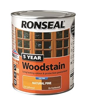 Ronseal 5 Year Wood Stain Natural Pine Satin 750ml