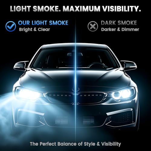 Image of 1797 Car Light Tint Film 12 inchx48 inch Headlight Taillight Vinyl Wrap Light Smoke
