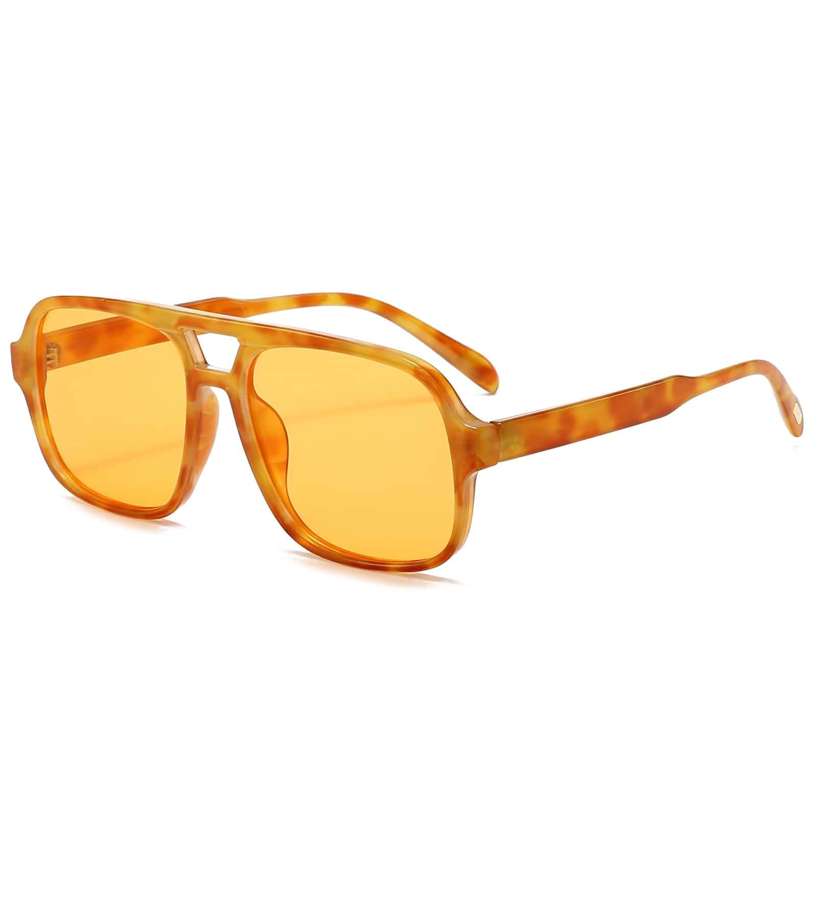 Breaksun Retro Aviator Sunglasses for Women Men Trendy Classic 70s Square Aviator Sun Glasses Vintage Shades
