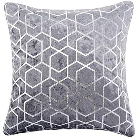 Red Rainbow Metallic Geometric Cushion Cover Cover
