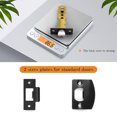 Probrico Matte Black Passage Door Levers Square Hall Closet Handles, Heavy Duty Interior Non-Locking Lever Sets, Reversible For Right & Left Side, 3 Pack #TOP2