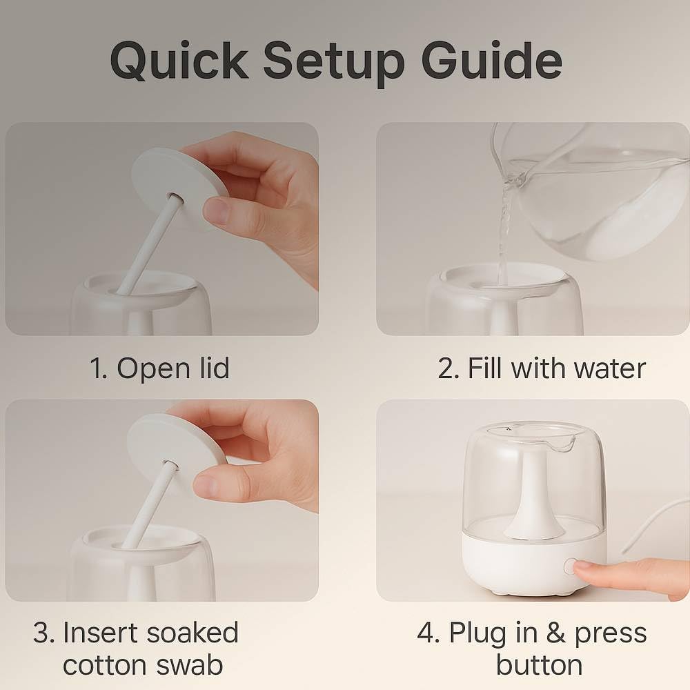RYM Cool Mist Home Humidifier for Bedroom, Living Room & Off -3