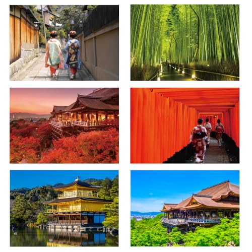 京の骨董品です！京風景 色紙 9枚 15画 K2514 漣［紺］【紳士扇子】 - 京扇子の老舗｜ギフト 扇子の山二｜京都