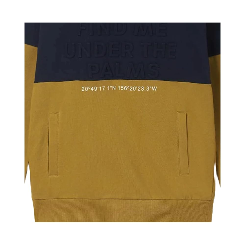Generico Felpa Blu Scuro Bambini, Ragazzi e Ragazzo, Bambino, Pullover Design Moderno Embossed, Confortevole e Versatile per Autunno, Inverno, Primavera, 6442.