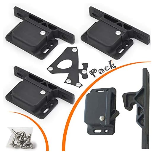 Premium Quality Grabber Catches 10 LB 4 Pack Created for - RV Cabinet Latches - Baby Safety Cabinet Locks - Rv Drawer Latches - Pantry Door - Best Catches for Camper Drawer Latches - Push to Close