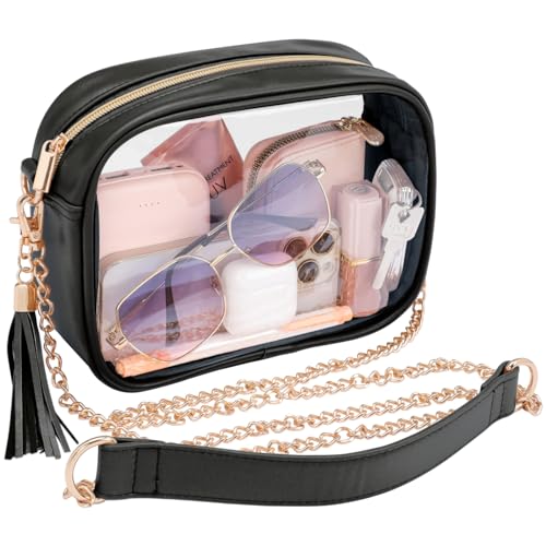 Image of PACKISM Clear Bag for Stadium Events - Small Clear Purses for Women Stadium Crossbody for Game Day, Festival, Concerts