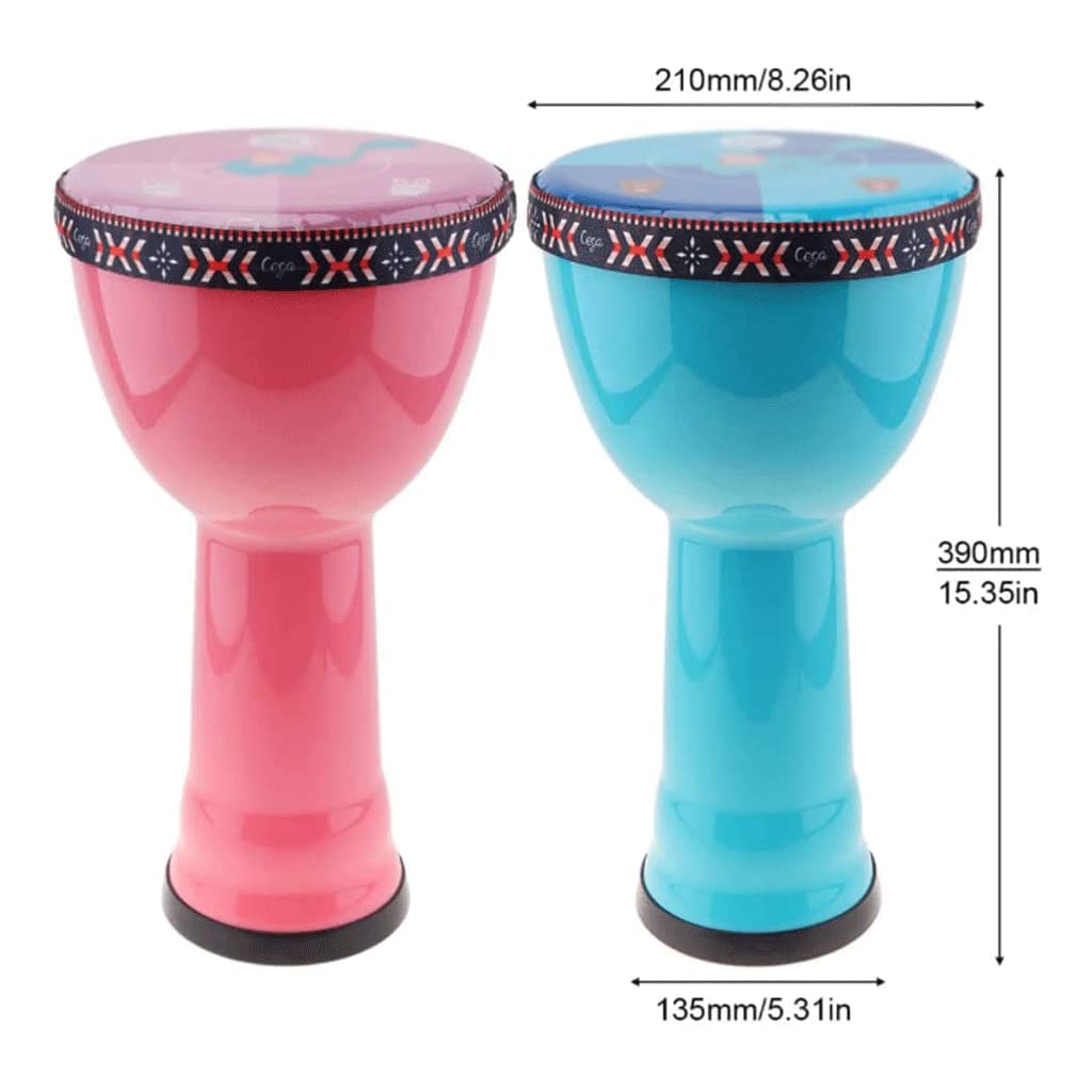 LIOONS Djembes Drum 8 Pouces Ethereal Drum Percussion Instrument Hand Drum Tambour Adulte pour garçons et Filles Shaman Drum