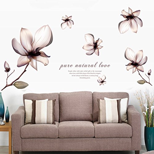 Pegatinas de pared Flores de fantasía Letras inglesas Mariposas Papeles Vinilos decorativos Pared extraíble Sala de estar de vinilo Dormitorio Arte de PVC Imágenes Murales para niños Guardería Bebé Ni Cover