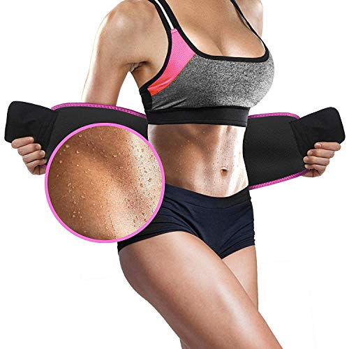 Perfotek Waist Trimmer Belt Slimmer Kit Weight Loss Wrap Stomach Fat Burner Low Back and Lumbar Support with Sauna Suit Effect Best Abdominal Trainer