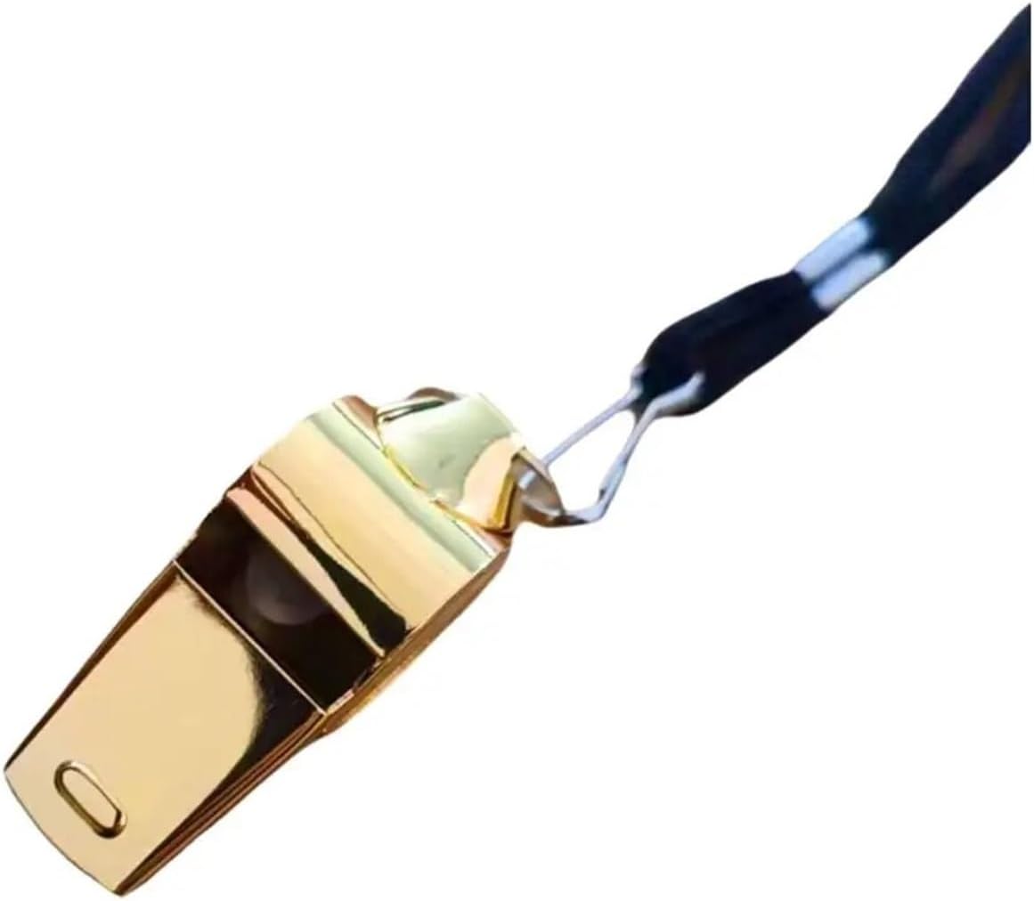 10 PCS Stainless Steel Whistle with Lanyard Outdoor Professional Referee Super